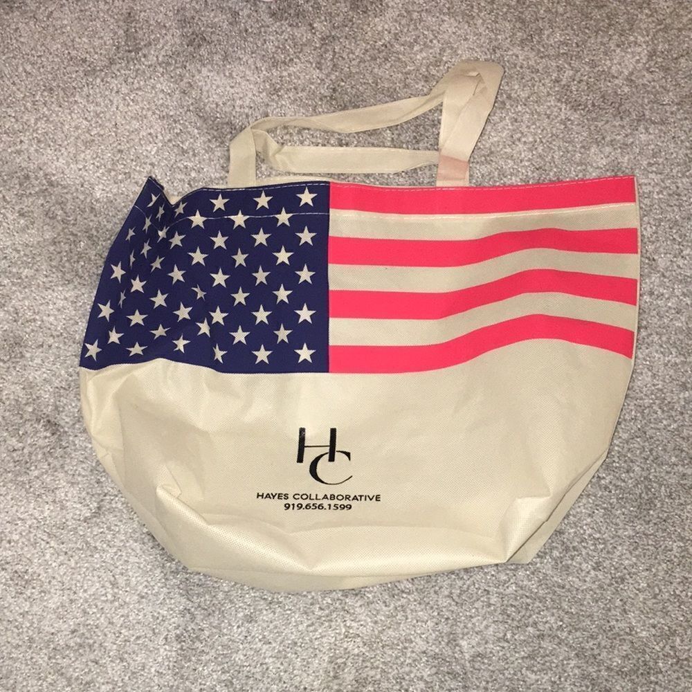 HayesΒ Stars &βStripes American flag Beach tote shopping carry bagβreviewable
